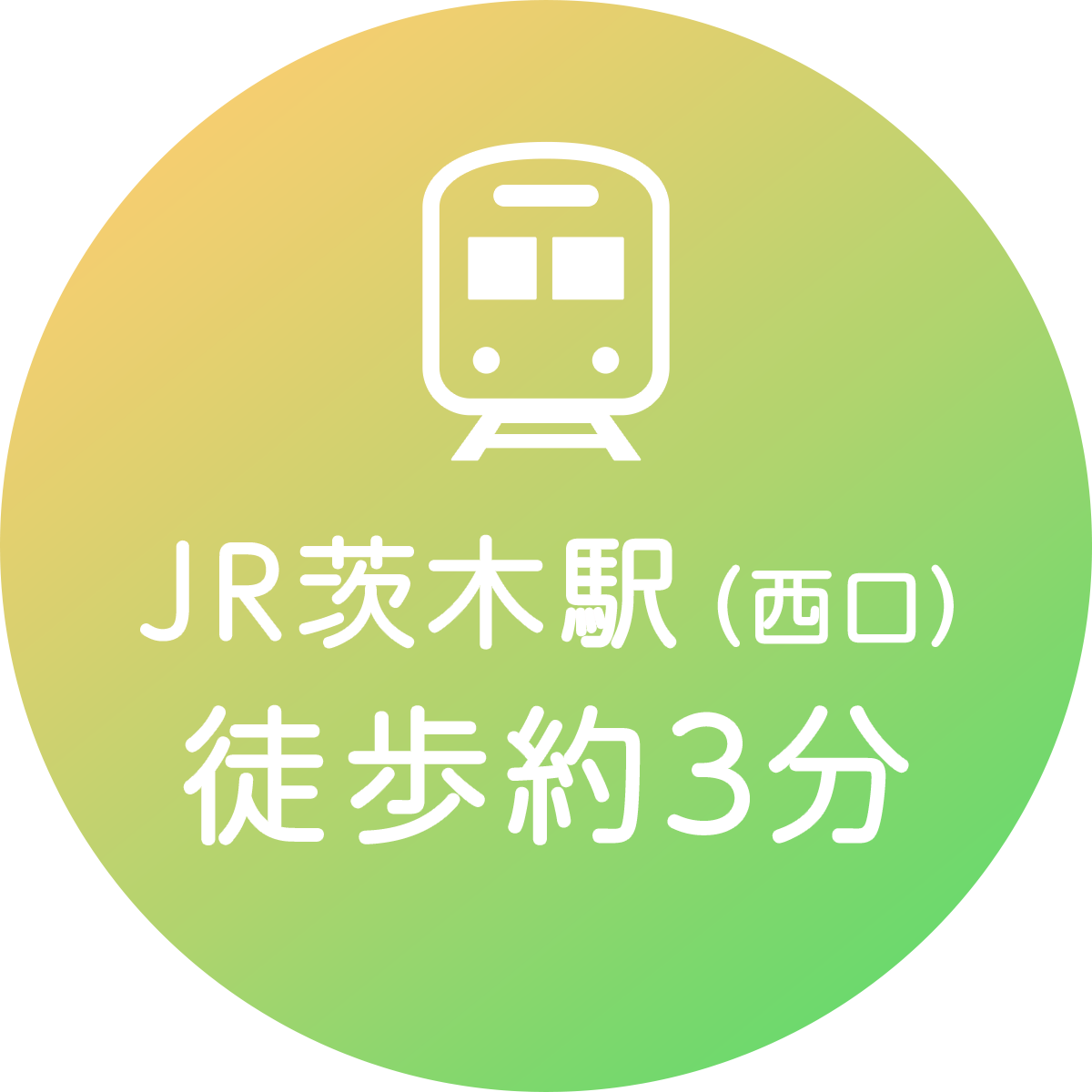 JR茨木駅西口　徒歩約3分